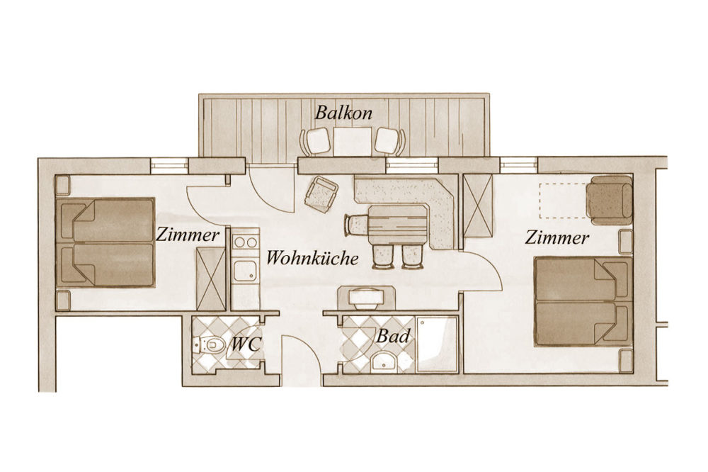 Grundriss - Familien-Studio in Großarl, Salzburger Land