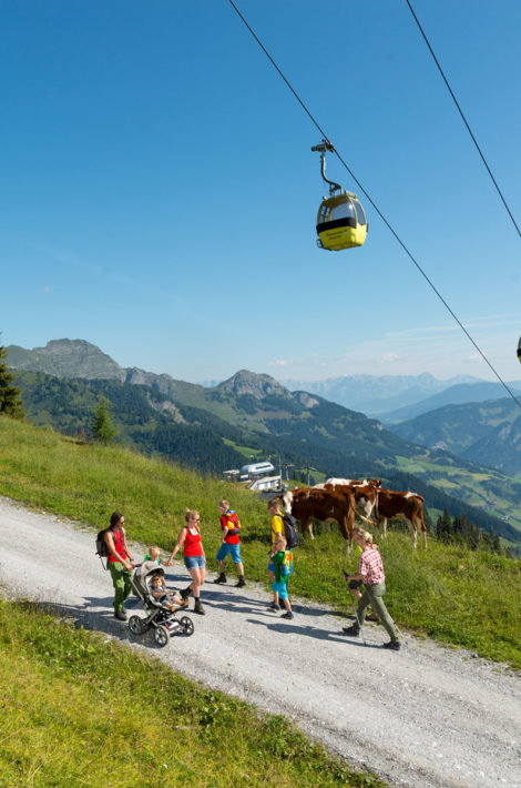 Pfandlinghof Grossarl, Wanderurlaub Salzburger Land, Kinderwagenweg Sommerseilbahn