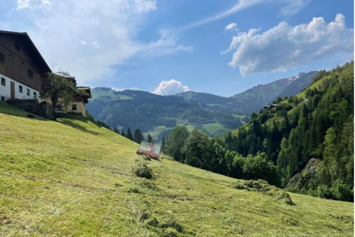 Siloernte am Pfandlinghof in Großarl